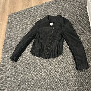 WALTER BAKER
​Black Sheep Leather Moto Jacket Size Medium